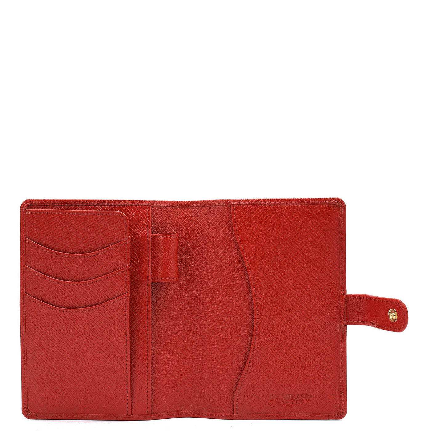 Croco Leather Passport Case - Red