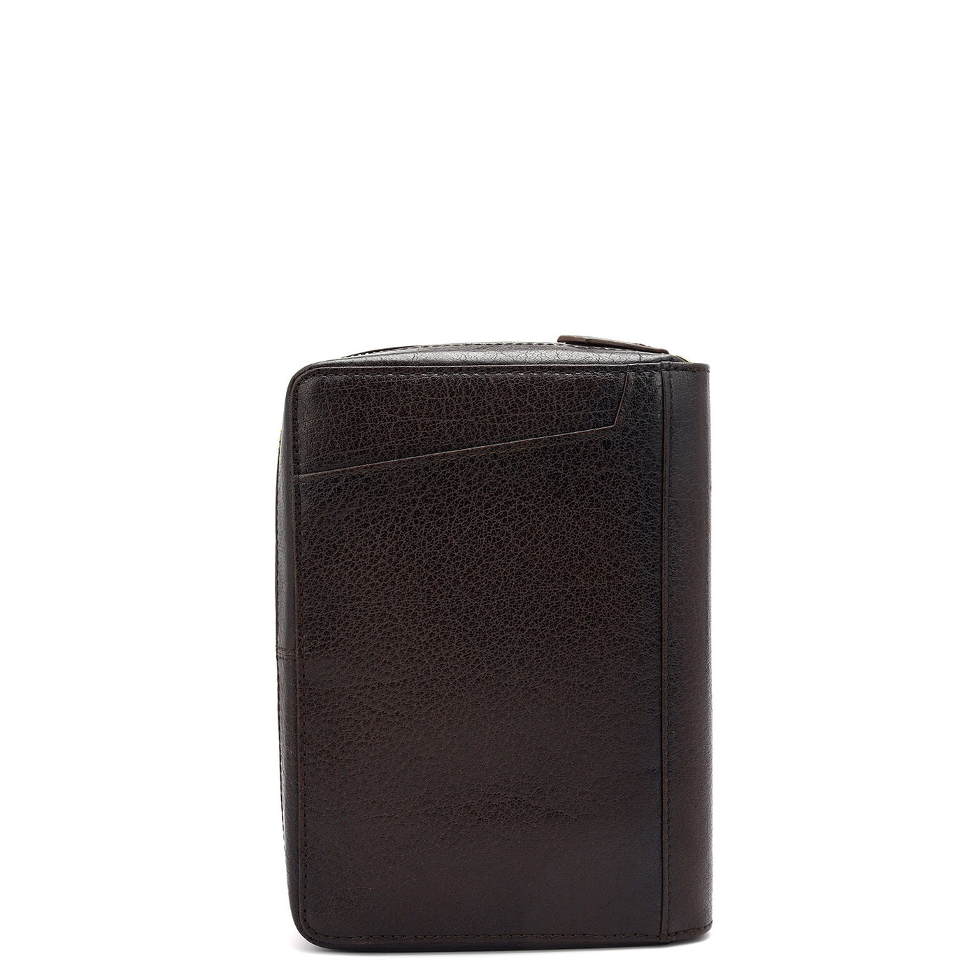 Elephant Pattern Leather Passport Case - Brown