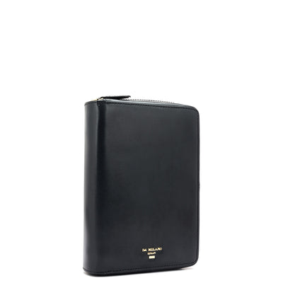 Plain Leather Passport Case - Dark Blue