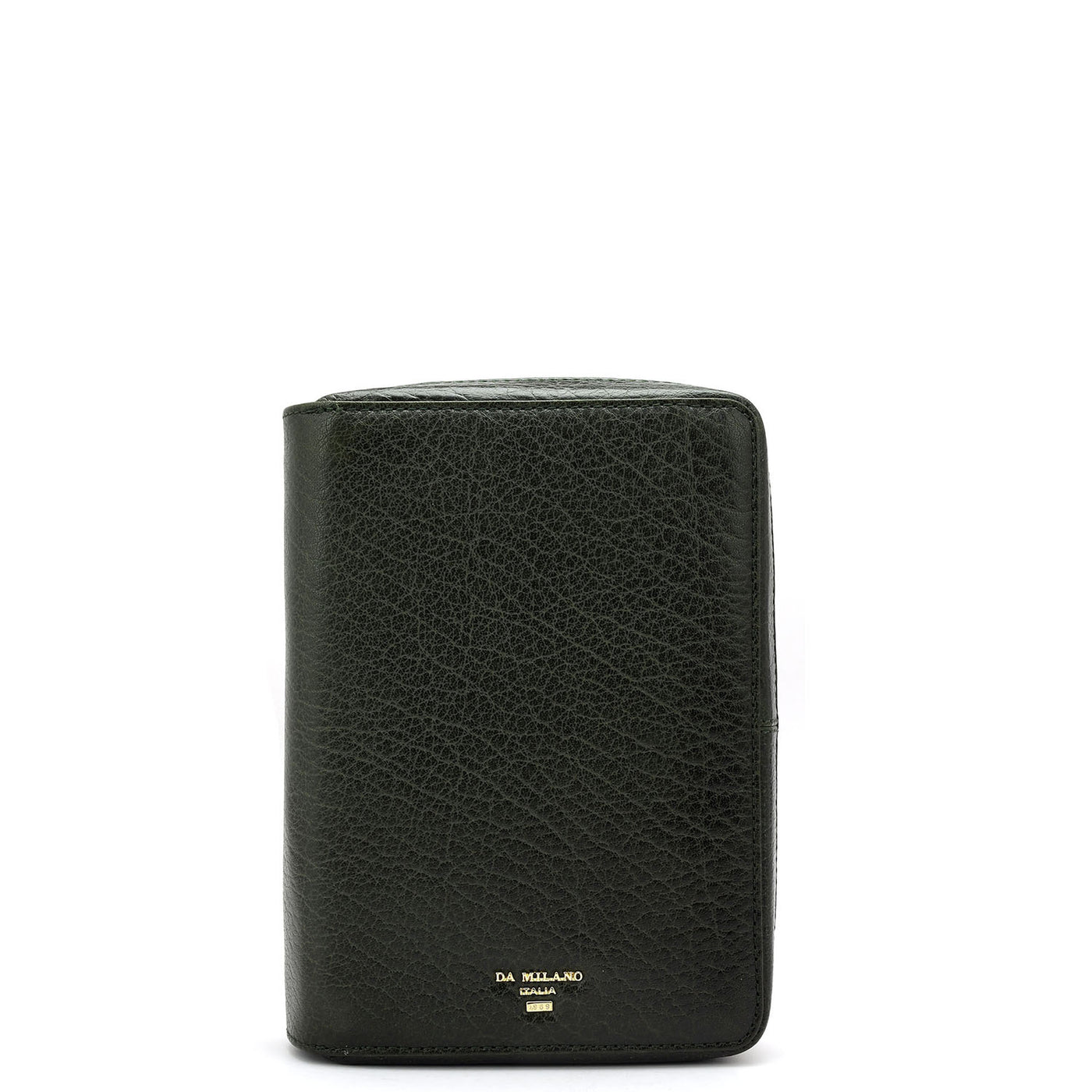 Elephant Pattern Leather Passport Case - Green