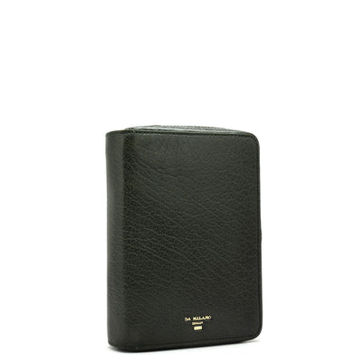 Elephant Pattern Leather Passport Case - Green