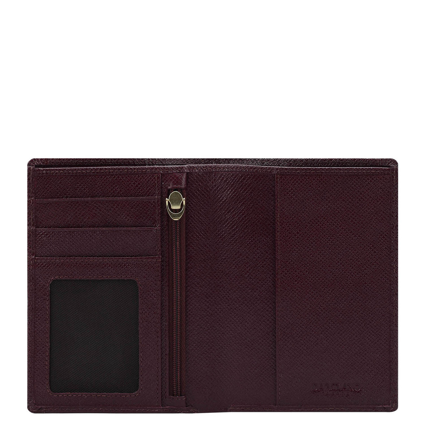 Croco Leather Passport Case - Wine