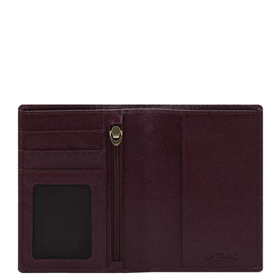 Croco Leather Passport Case - Wine