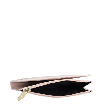 Franzy Leather Passport Case - Blush