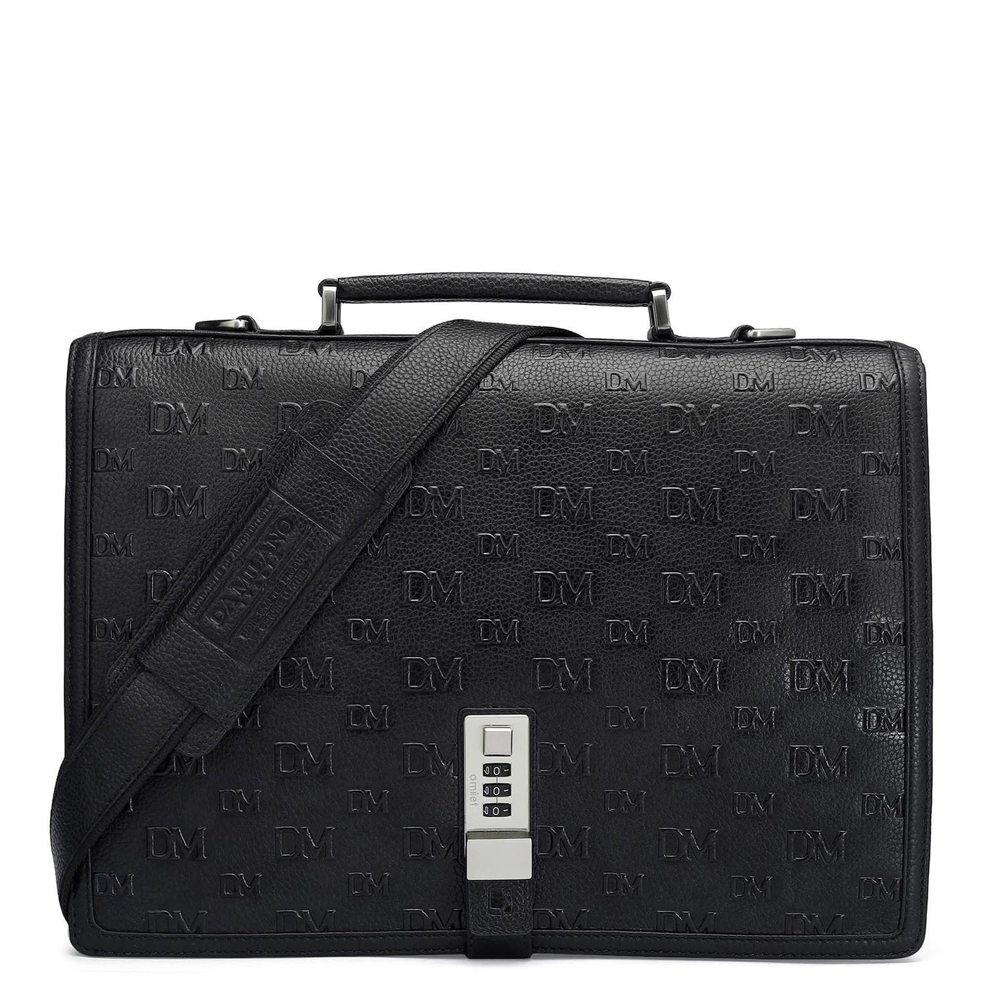 Monogram Wax Leather Portfolio - Black