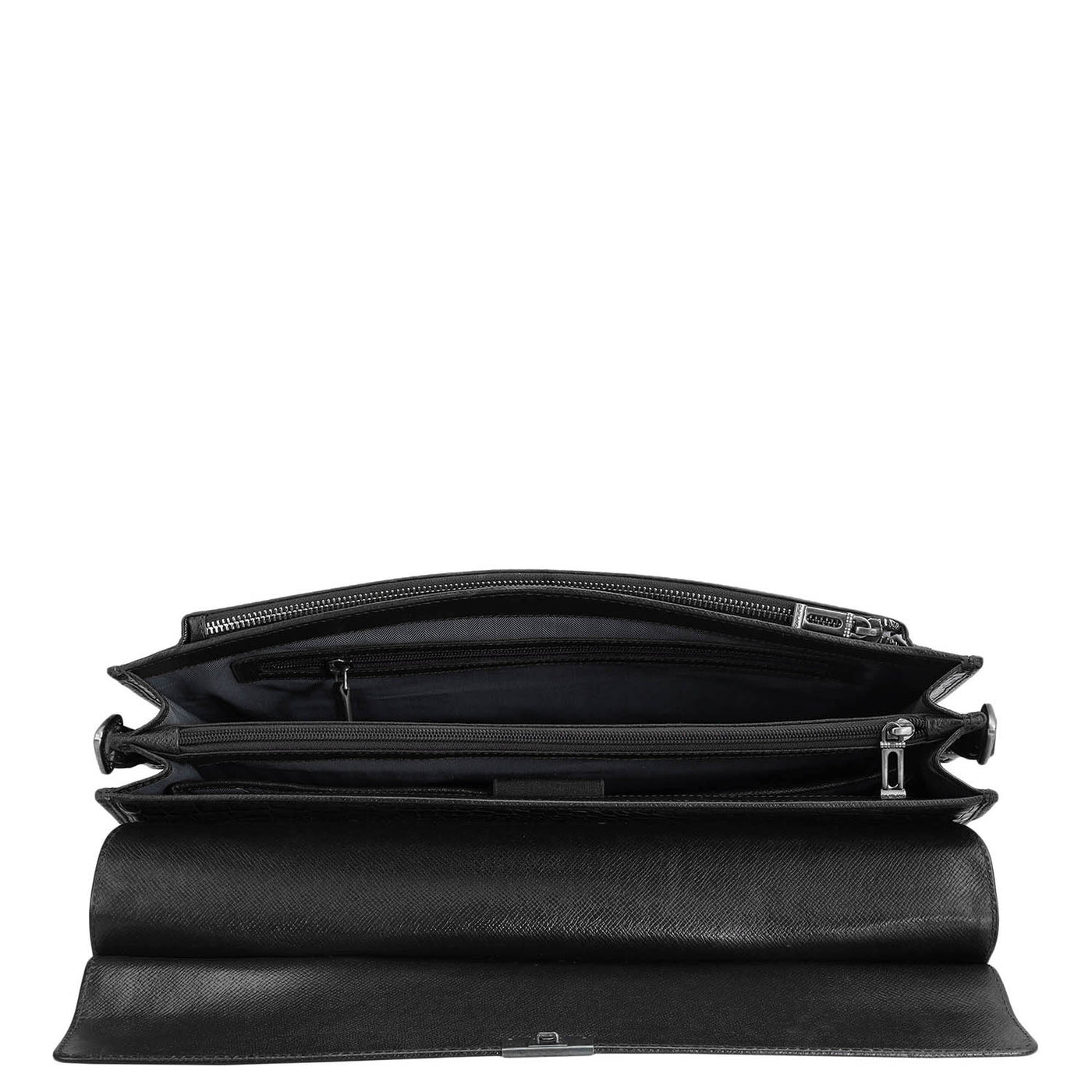 Croco Leather Portfolio - Black