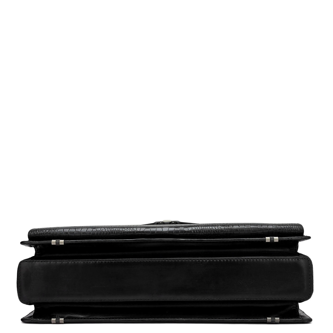 Croco Leather Portfolio - Black