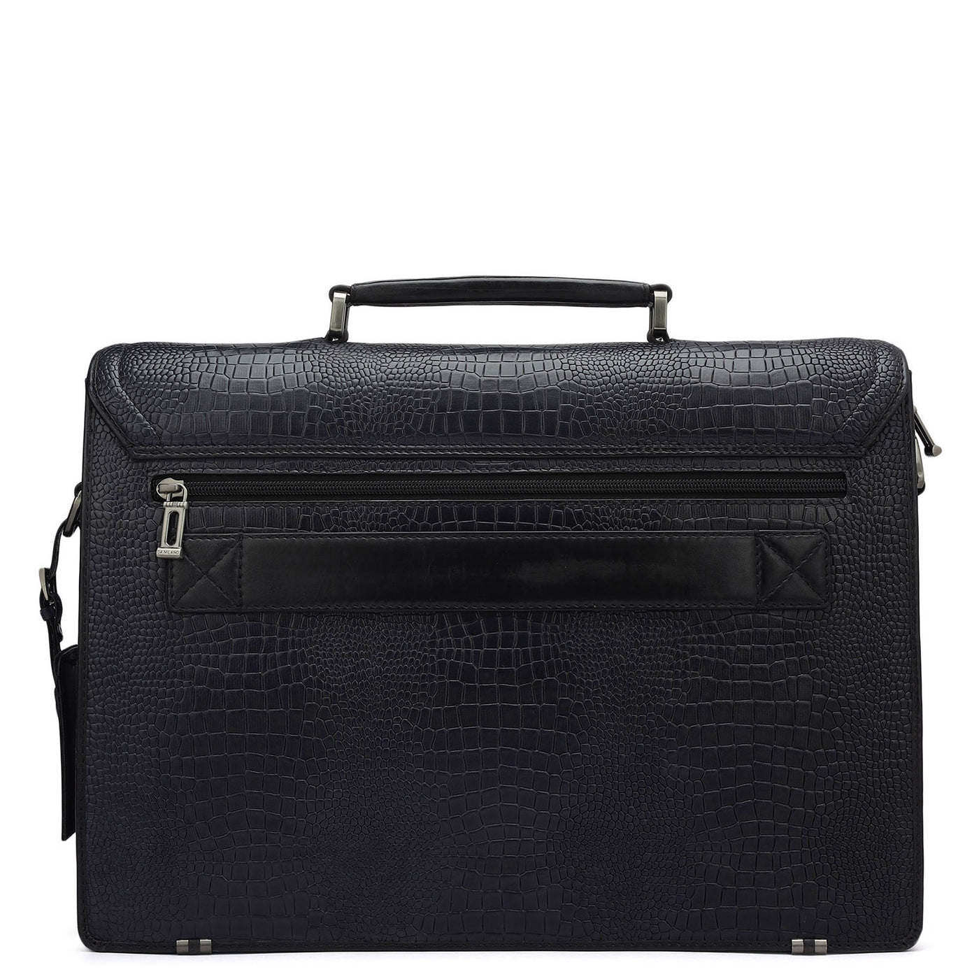 Croco Leather Portfolio - Navy