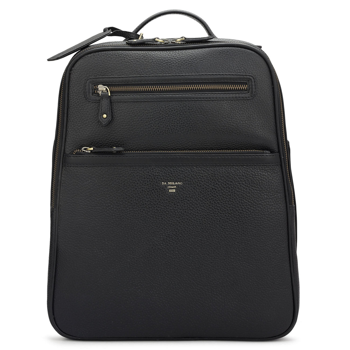 Wax Leather Backpack - Black