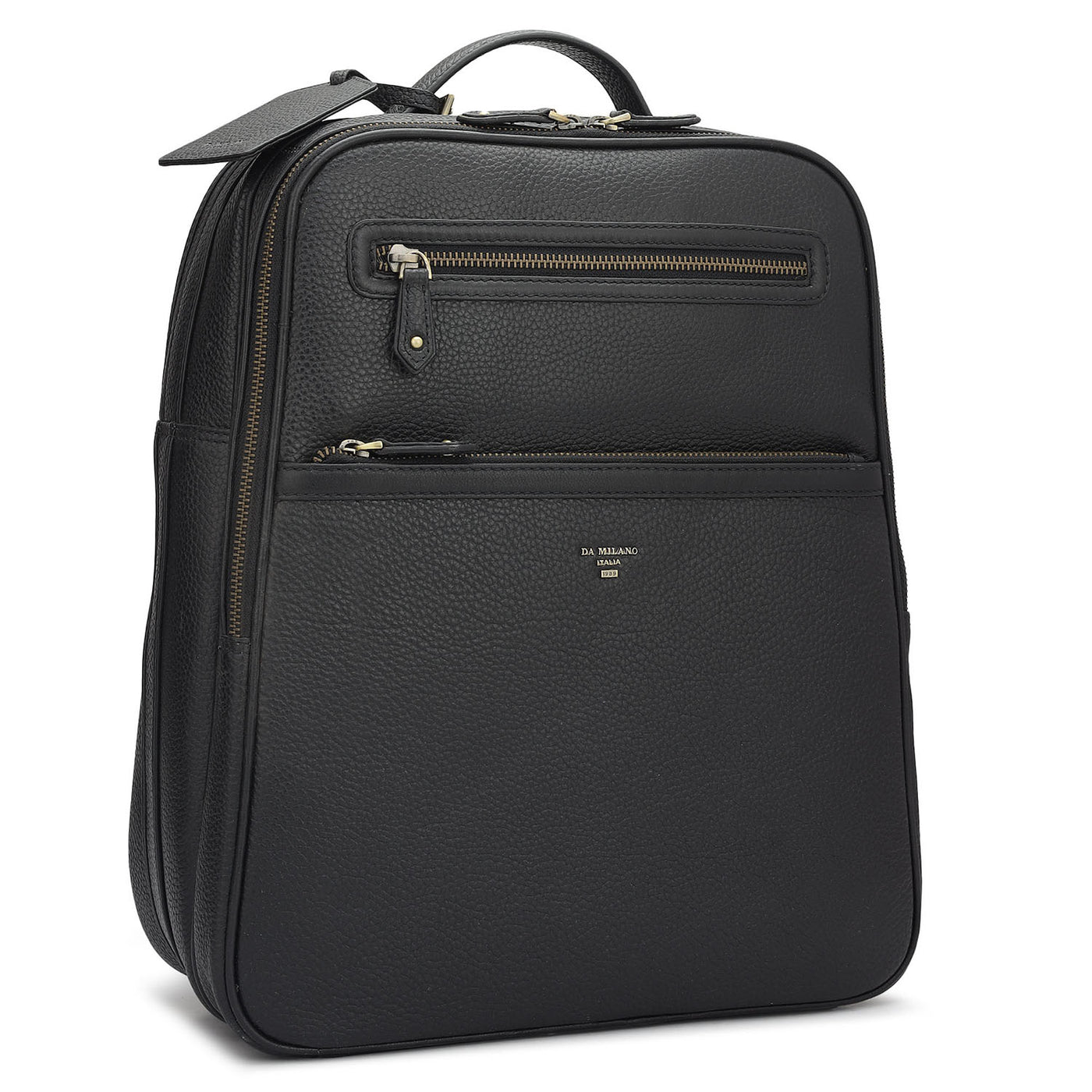 Wax Leather Backpack - Black