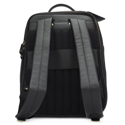 Wax Leather Backpack - Black