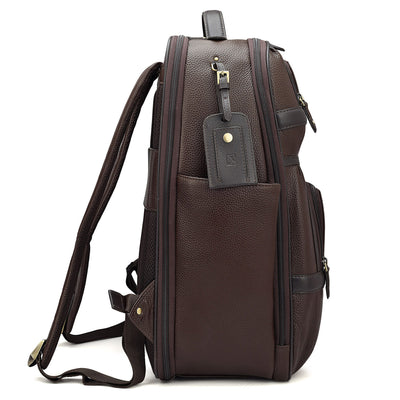 Wax Leather Backpack - Chocolate