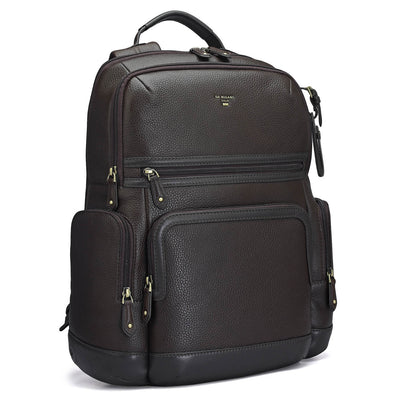 Wax Leather Backpack - Chocolate