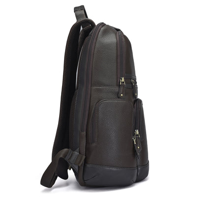 Wax Leather Backpack - Chocolate