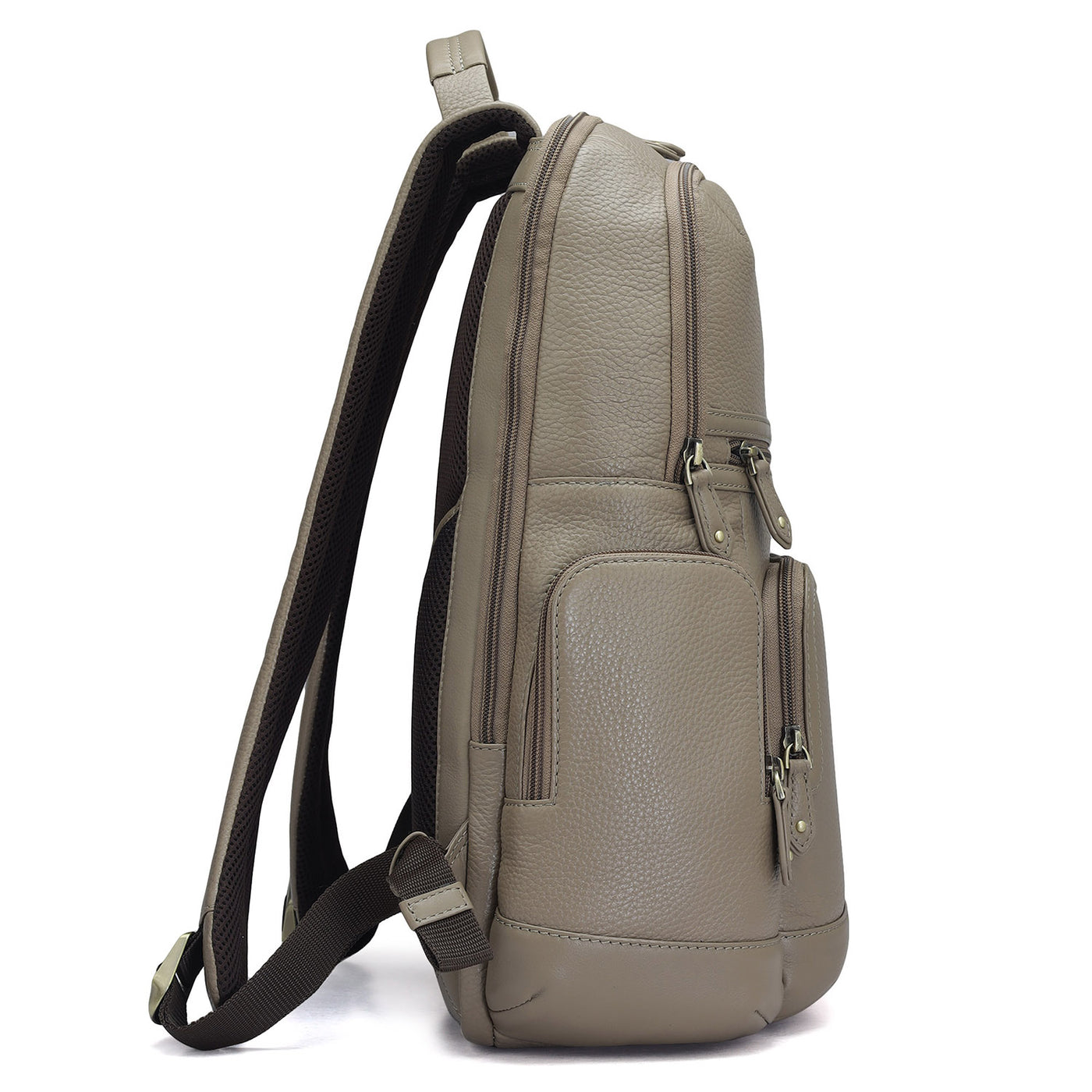 Wax Leather Backpack - Greyish Taupe