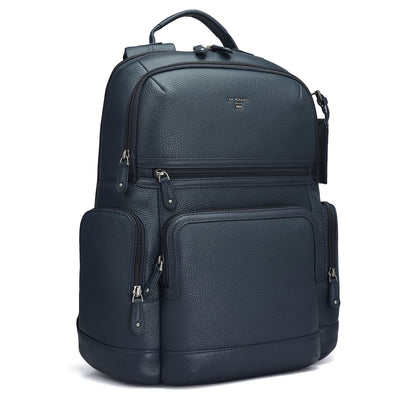 Wax Leather Backpack - Navy