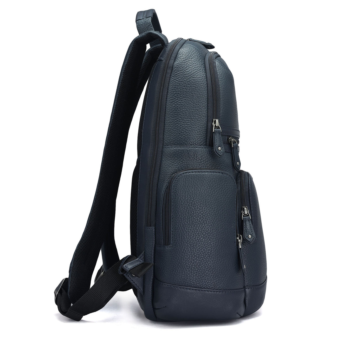 Wax Leather Backpack - Navy