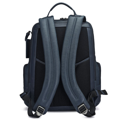 Wax Leather Backpack - Navy