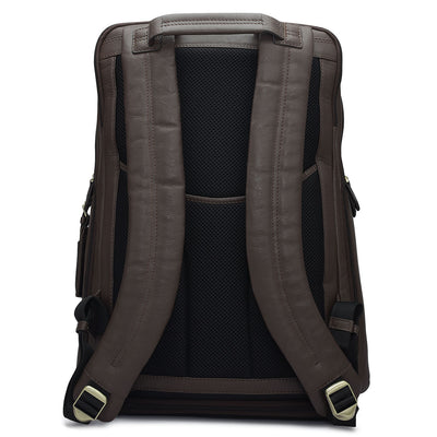 Canvas Wax Leather Backpack - Black & Chocolate