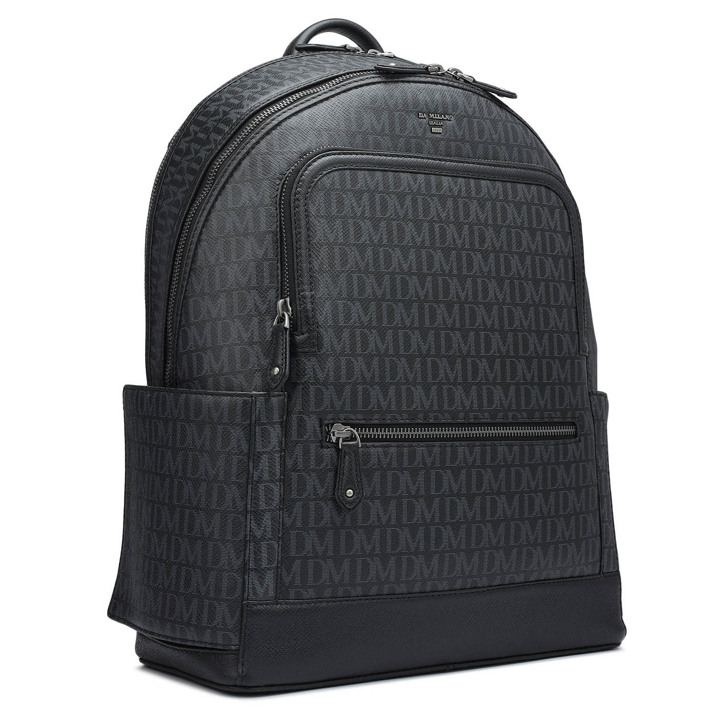 Monogram Franzy Leather Backpack - Black