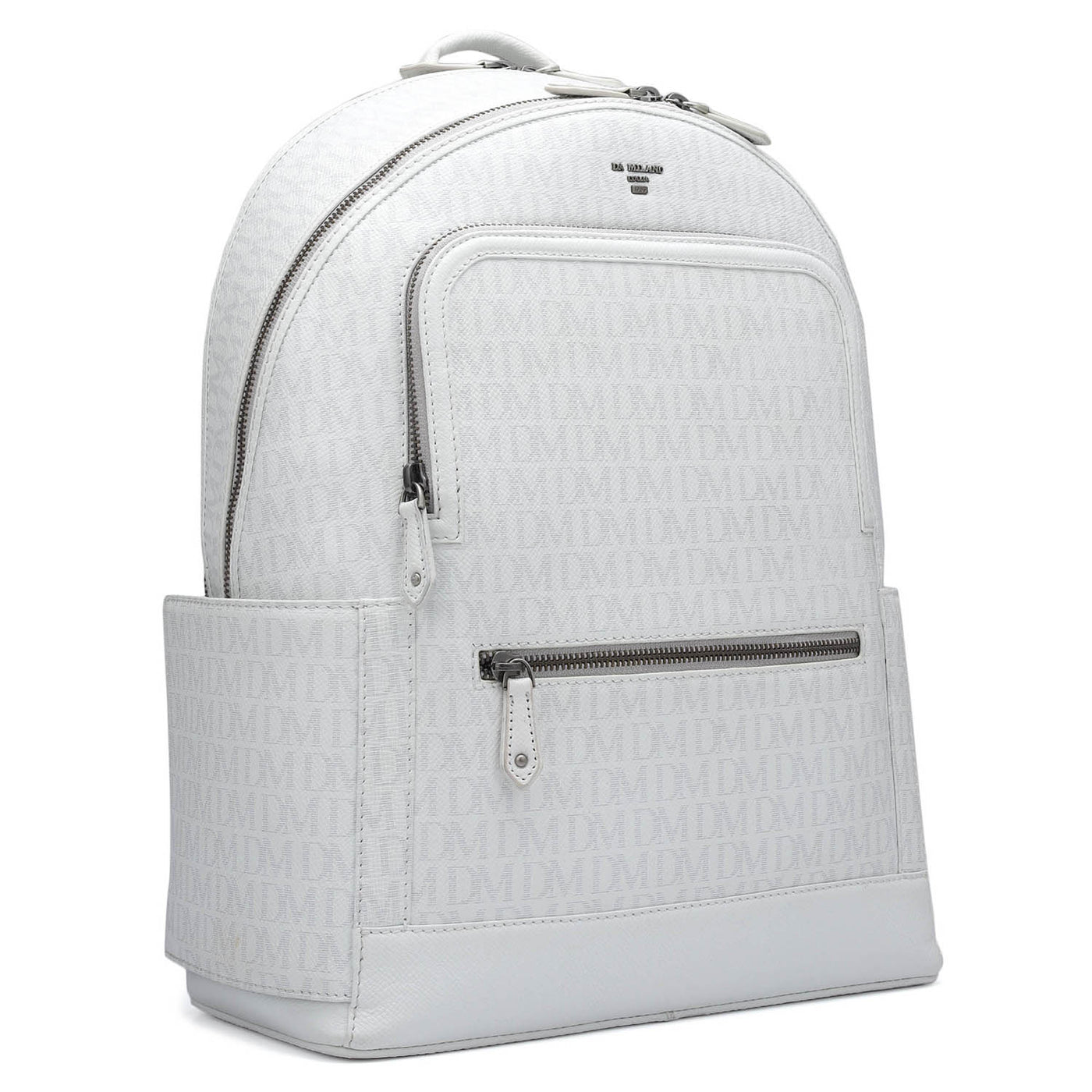 Monogram Franzy Leather Backpack - White