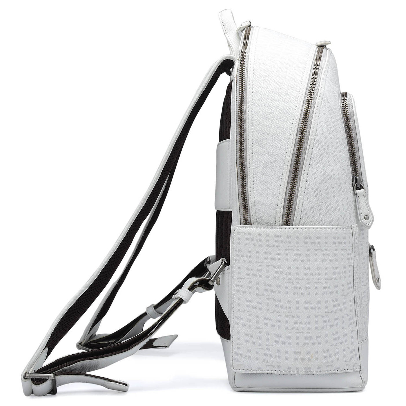 Monogram Franzy Leather Backpack - White