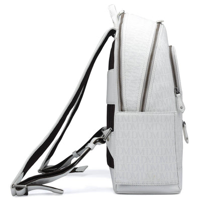 Monogram Franzy Leather Backpack - White