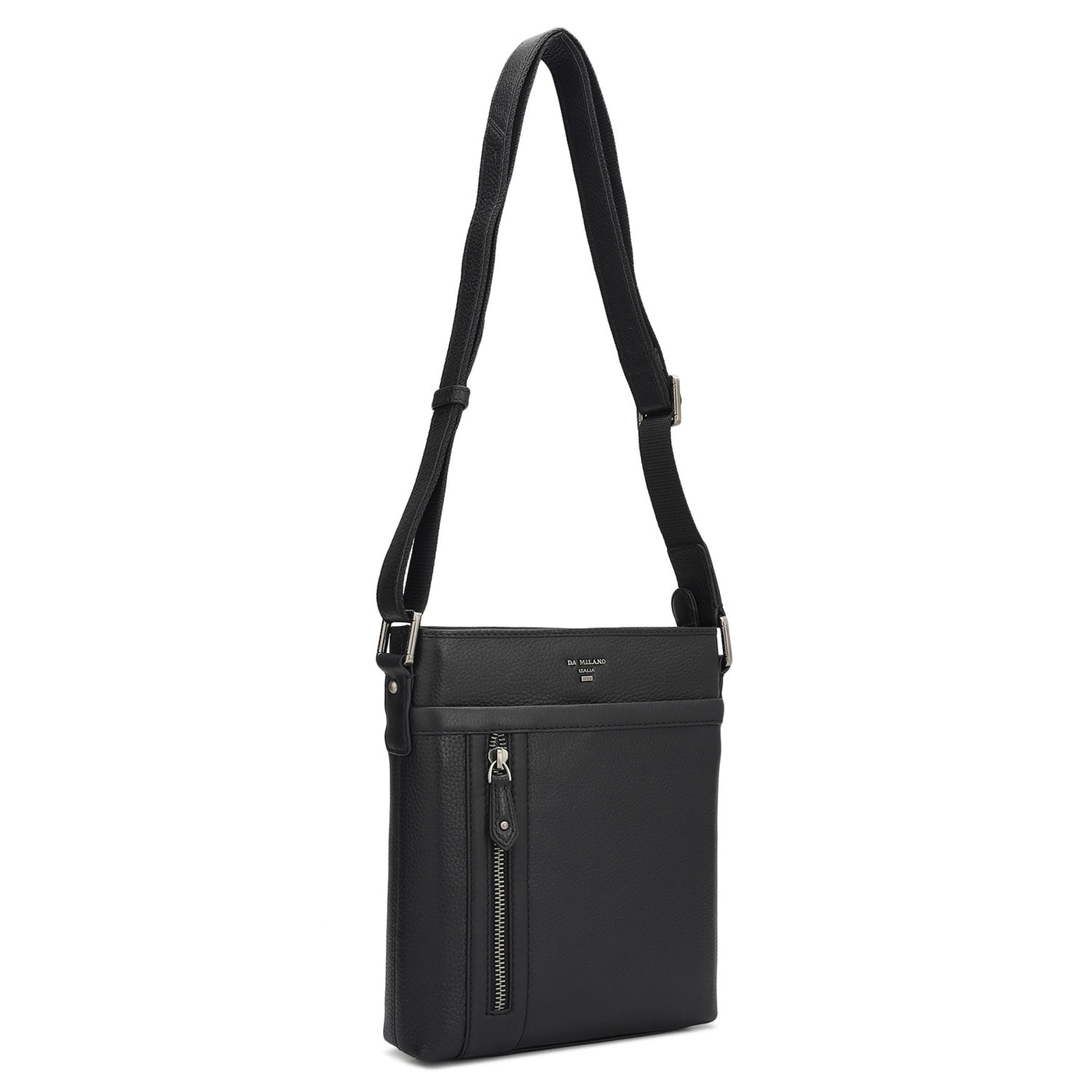 Wax Leather Men Sling - Black