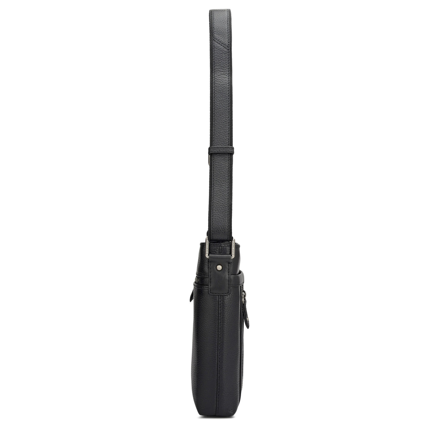 Wax Leather Men Sling - Black