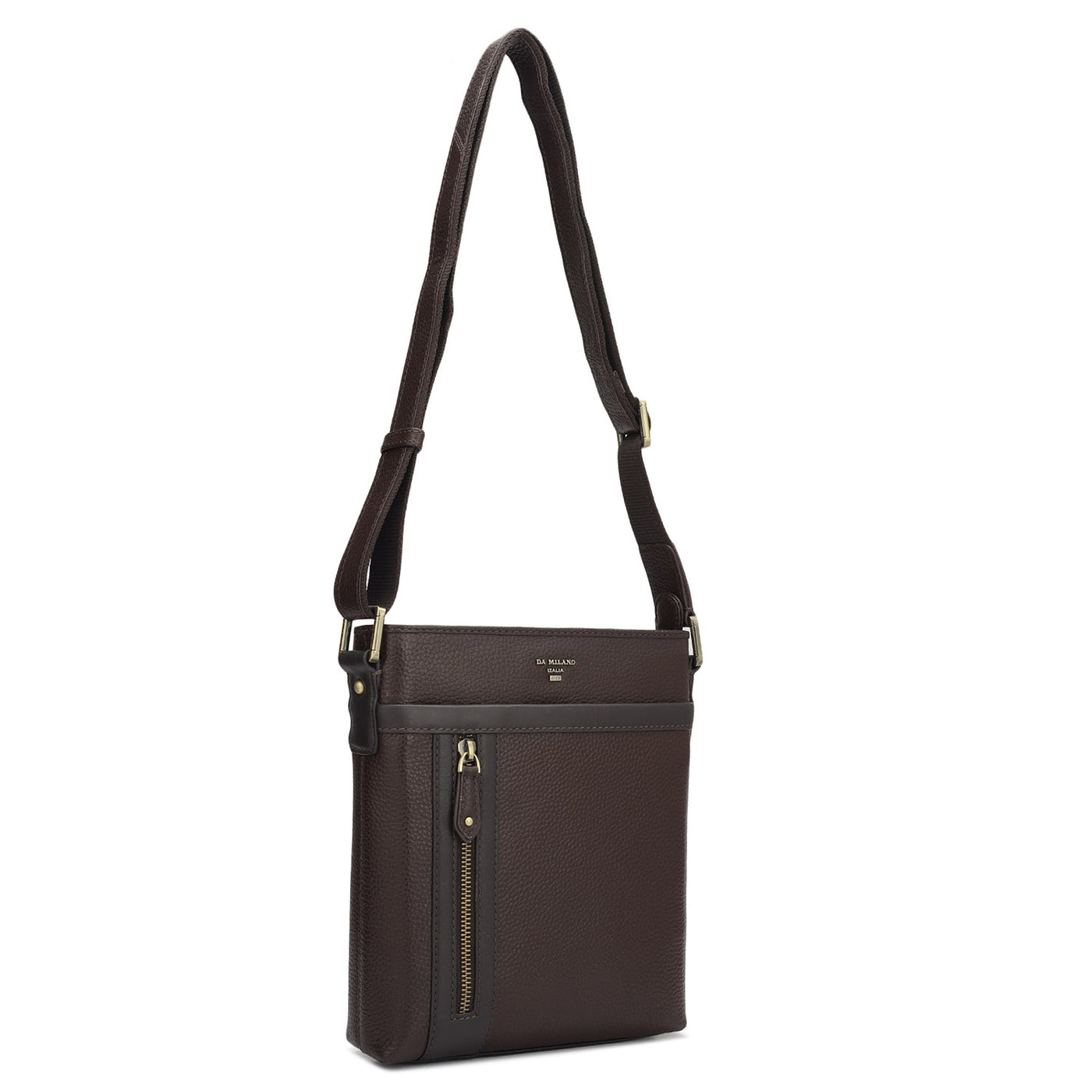 Wax Leather Men Sling - Chocolate