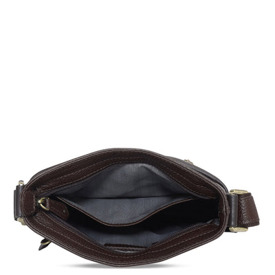 Wax Leather Men Sling - Chocolate