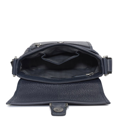 Bub Leather Men Sling - Dark Blue