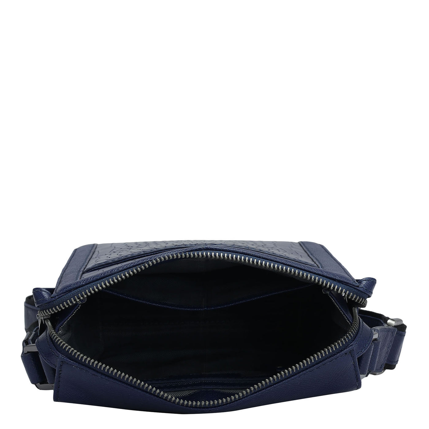 Croco Franzy Leather Mens Sling - Ink Blue