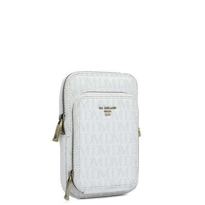 Monogram Leather Men Sling - White