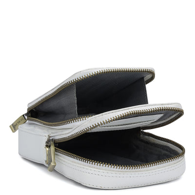 Monogram Leather Men Sling - White