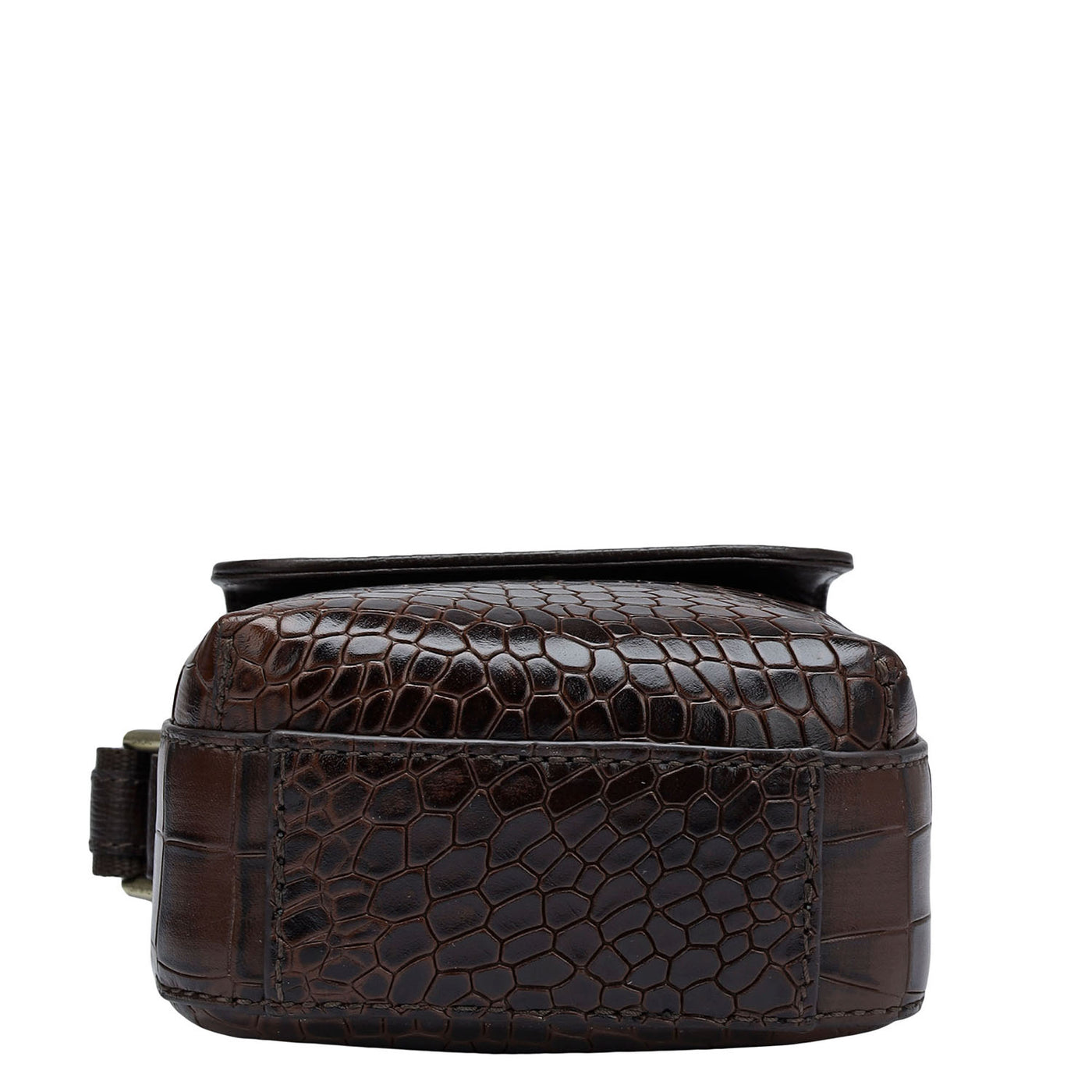 Croco Leather Men Sling - Brown