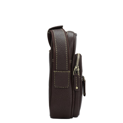 Wax Leather Men Sling - Moss