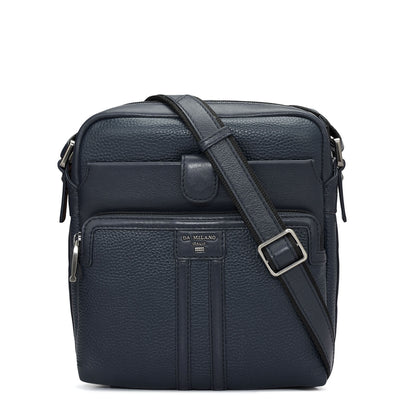 Wax Leather Men Sling - Navy