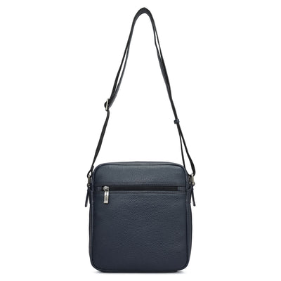 Wax Leather Men Sling - Navy