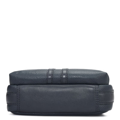 Wax Leather Men Sling - Navy