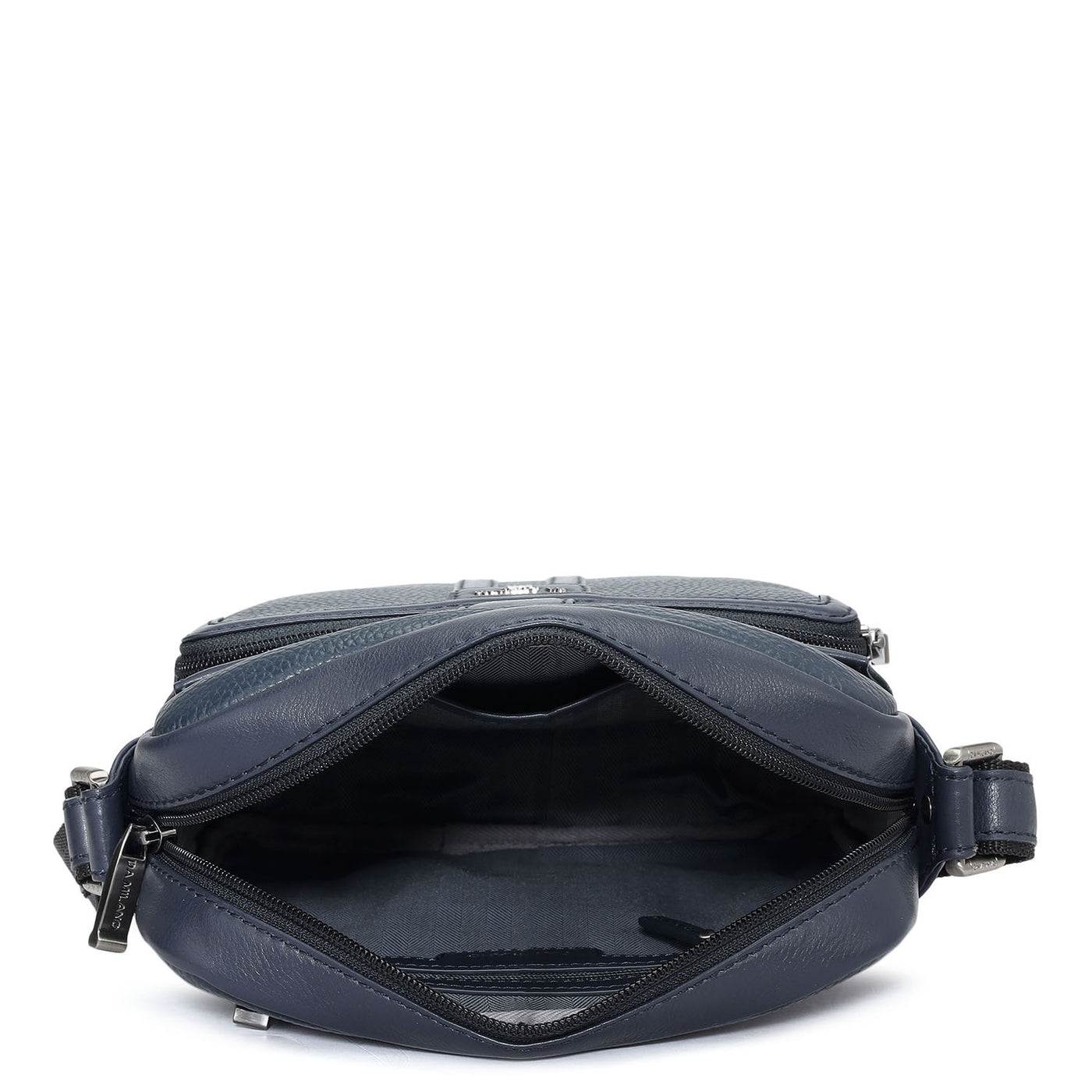 Wax Leather Men Sling - Navy