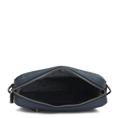 Wax Leather Men Sling - Navy