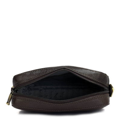 Franzy Leather Men Sling - Chocolate