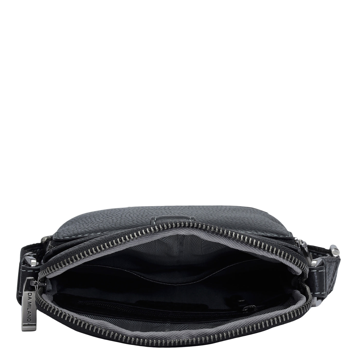 Wax Leather Men Sling - Black