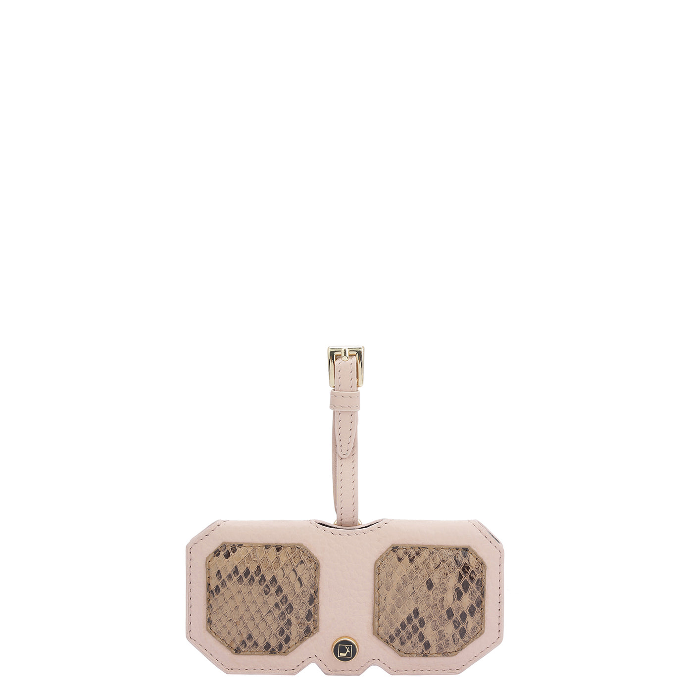 Wax Snake Leather Spectacle Case - Baby Pink