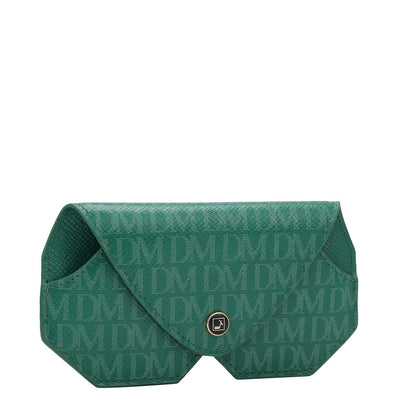 Monogram Leather Spectacle Case - Emerald Green