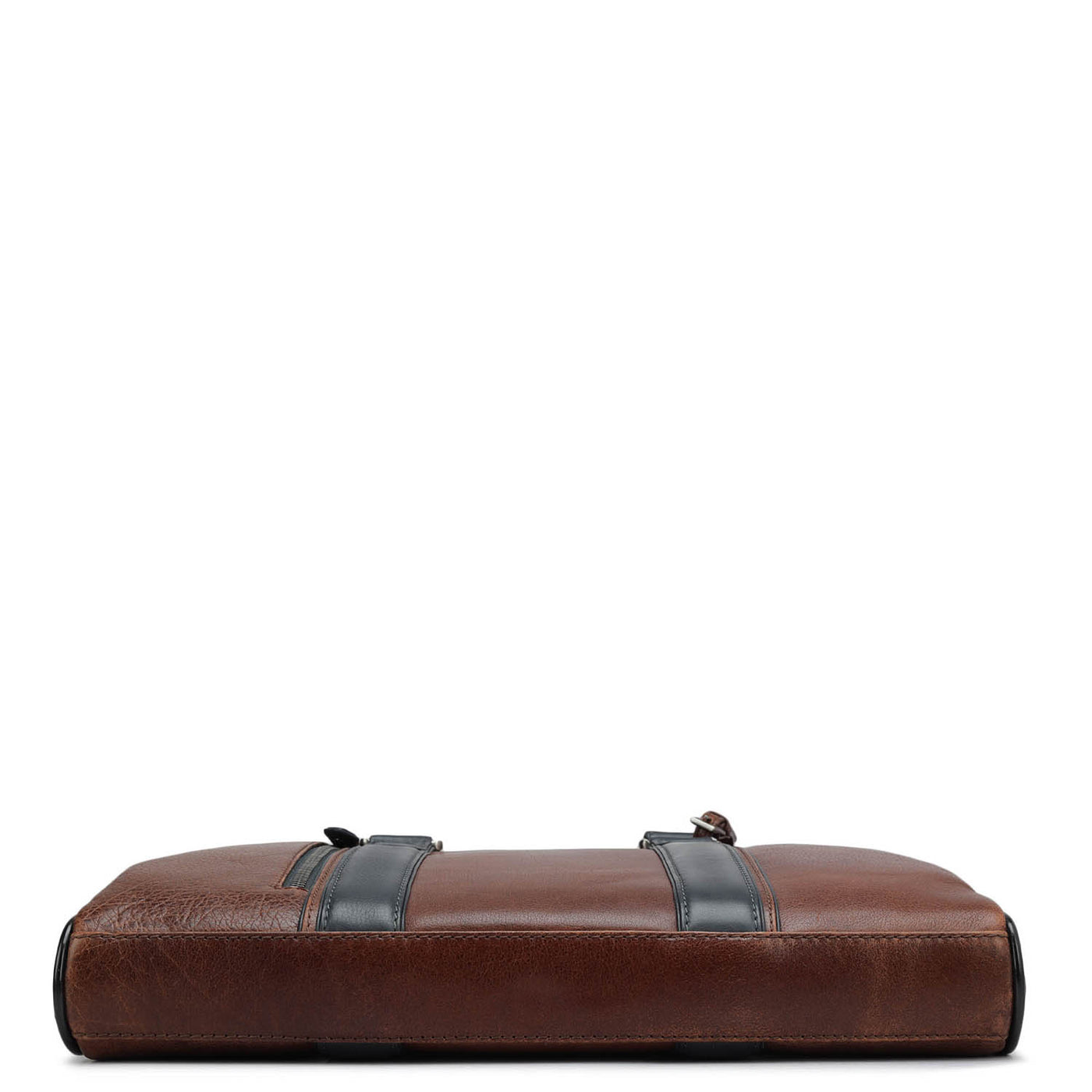 Elephant Pattern Leather Laptop Sleeve - Cognac