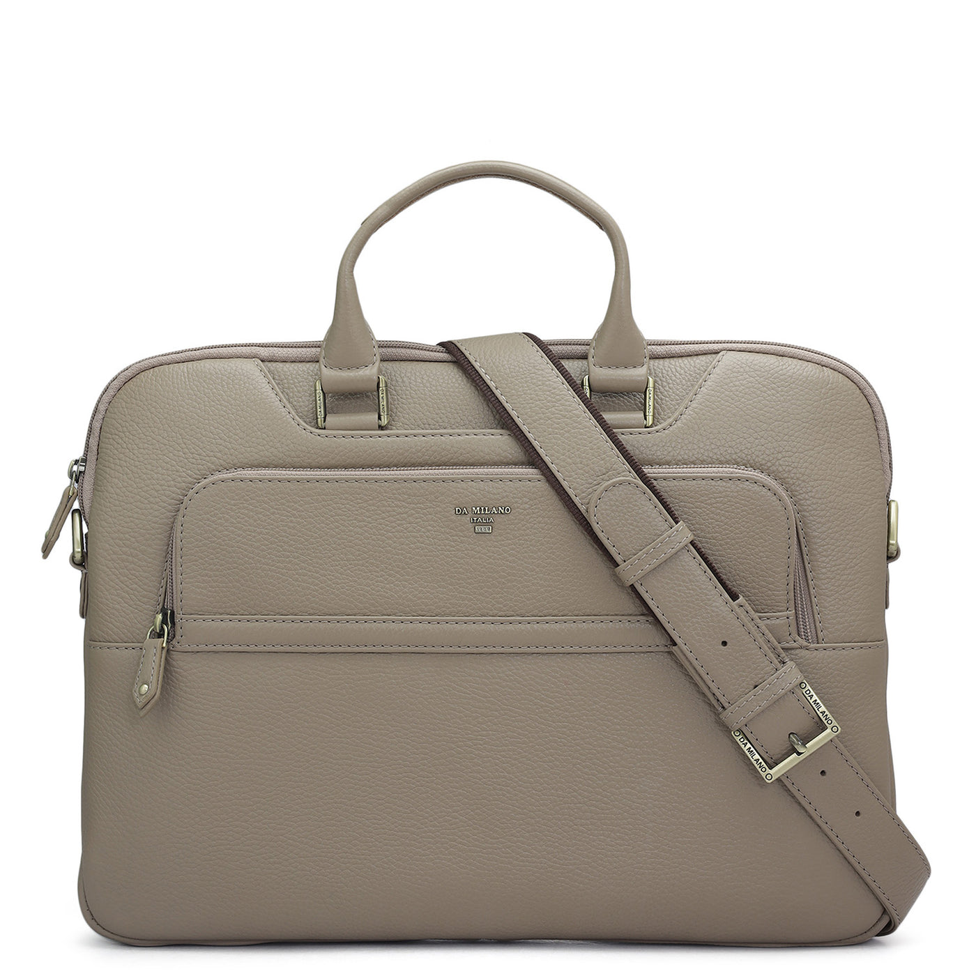 Wax Leather Laptop Sleeve - Greyish Taupe