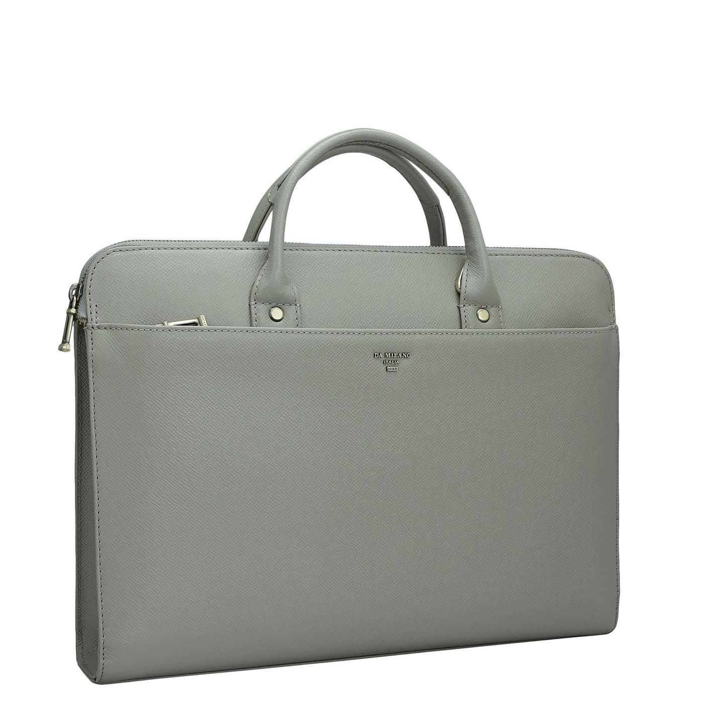 Franzy Leather Laptop Sleeve - Stone Grey