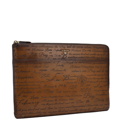 Signato Leather Laptop Sleeve - Cognac